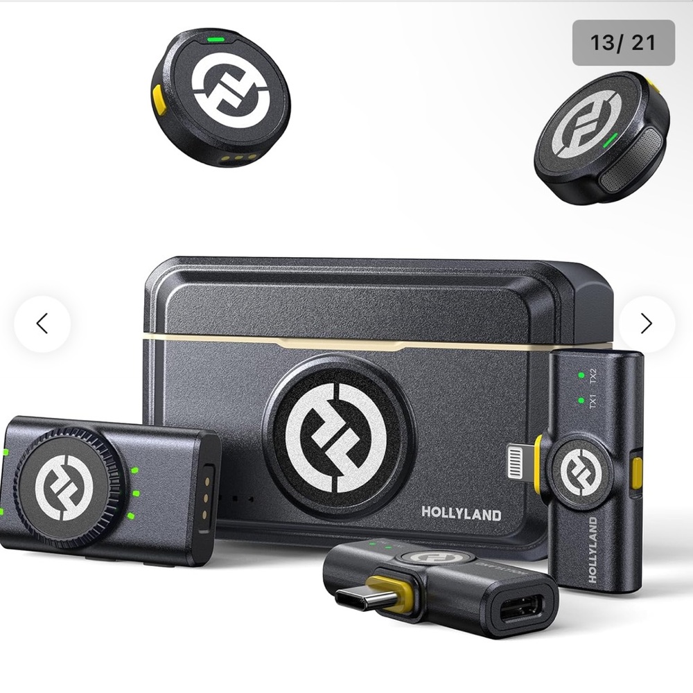 NWOT Hollyland LARK M2 All in One Button Microphone Combo Pack